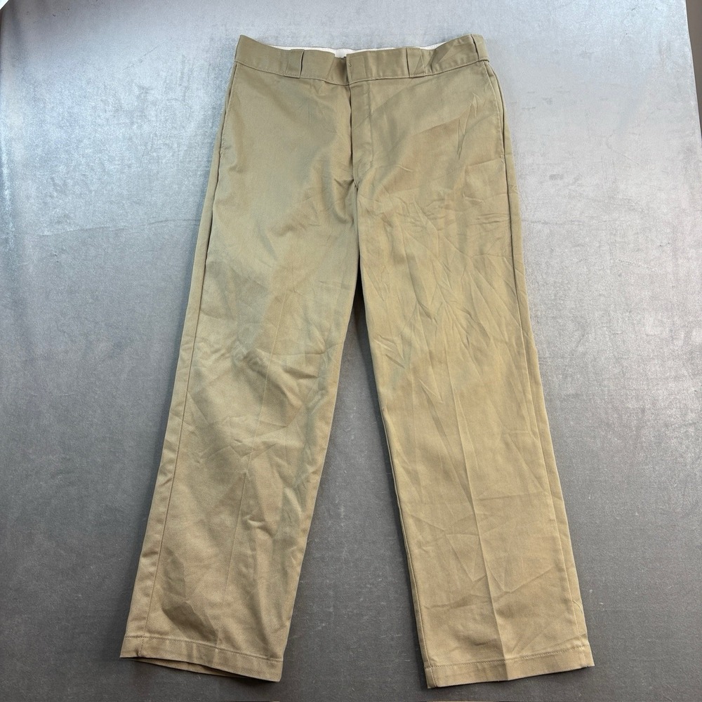 Dickies 874 Original Fit Work Pants Khaki Tan Chino Pants Mens L